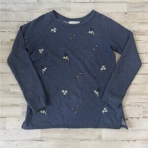 Retrology Embroidered Hummingbird Top sz Small EUC